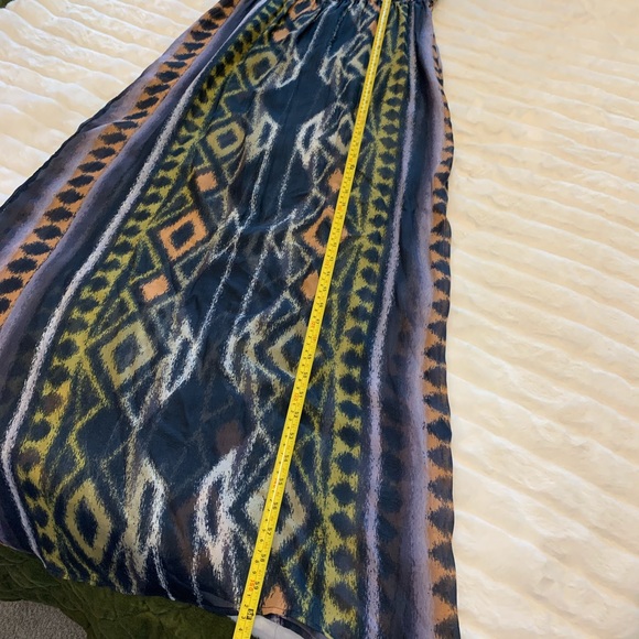 Charlie Jade Abstract Multi-Color Silk Maxi Dress - Picture 8 of 16